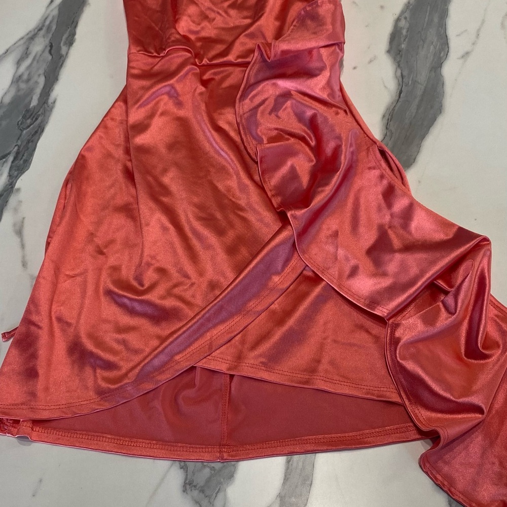 Windsor Vibrant Coral Asymmetrical Dress
